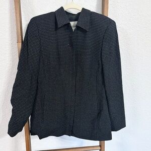 Vintage Liz Claiborne Black and White Mini Gingham Jacket